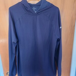 Fabletics Men's Blue Long Sleeve Hooded Shirt